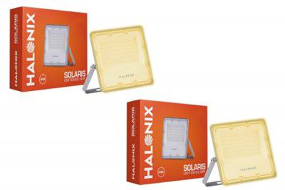 Halonix Aluminium 50W Waterproof Outdoor Led Yellow Flood Light | IP66 Outdoor Light Waterproof | Pack of 2