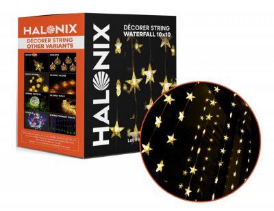 Halonix Decorer Waterfall 10x10 Bright Led String Light (Yellow, 4 Meters, Pack 1)