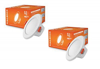 Halonix Kornet 5.5-Watt Junction Box LED Downlighter (Pack of 2, Cool Day Light)