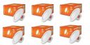 Halonix Kornet 5.5-Watt Junction Box White Led Downlighter| Cut Out- 3 inch | Surge Protection - Upto 4 KV (Pack of 6, White)...