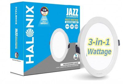 Halonix Polycarbonate Jazz Dimmable 10W, 5W, 0.5W Multi-Wattage 3-in-1 Ceiling Light for Hall | Pack 1