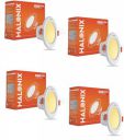 Halonix Polycarbonate Kornet 5.5-Watt Junction Box Warm White Led Downlighter|Cut Out- 3 Inch|Surge Protection - Upto 4 Kv (Pack of 4, Yellow)...