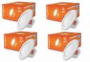 Halonix Polycarbonate Kornet 5.5-Watt Junction Box White Led Downlighter| Cut Out- 3 Inch | Surge Protection - Upto 4 Kv (Pack of 4, White)...