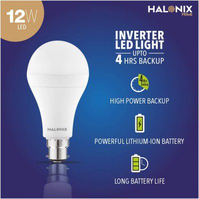 Halonix Prime 12W B22 6500K Cool Day Light Inverter Rechargeable Emergency Led Bulb