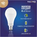 Halonix Prime 12W B22 6500K Cool Day Light Inverter Rechargeable Emergency Led Bulb...