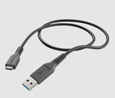 Hama Type A to Type C 3.3 Feet (1M) Cable (Optimised Internal Conductors, Black)