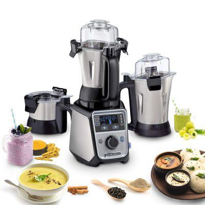 Hamilton Beach Professional 1400 W Mixer Grinder (58770-IN | 3 Jars | Silver, Black