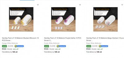 Hamlay Dinner Sets @ ₹999
