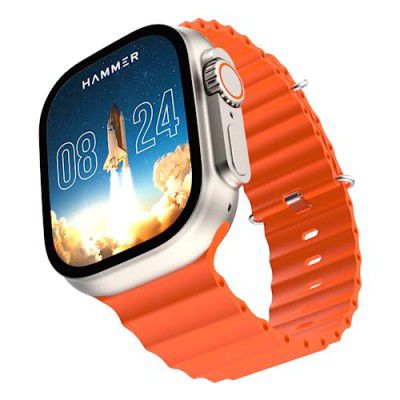 Hammer Active 2.0 Ultra 1.95" Display Bluetooth Calling Smart Watch with Metal Body (Orange)