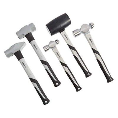 Hammer Set - 5-Pieces, Shock-Absorbing Fiberglass Handle