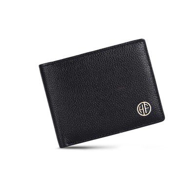 HAMMONDS FLYCATCHER Genuine Leather Wallet for Men, RFID Protected Leather Purse for Men - Black