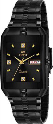 HAMT Black Dial Day and Date Display Analog Watch for Men - HT-GSQ005-BLK-BLK