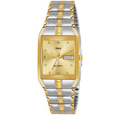 HAMT Gold Dial Day and Date Watch HT-GSQ1180-GLD-SLVGLD