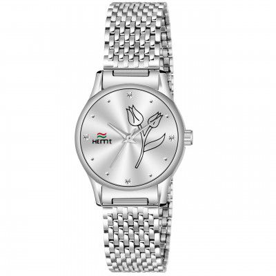 hamt White Dial Analog Watch for Women - HT-LR400-SLV-CH