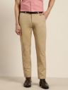 Hancock Men Beige Slim Fit Formal Trousers...