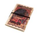 Hand Made Paper Memory Book, Note Book, Journal, Sketch Book with Historic Mughul Design on Cover 7.75 inch x 5.25 inch by Handicrafts Paraise...