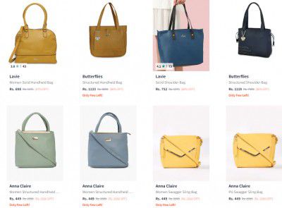 Min 80-87% Off On Women Branded Handbags