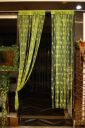 Handloomwala 1 Piece Beautiful Heart String Sheer Curtain - 7 feet, Green...
