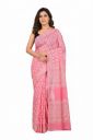 Handmade Mulmul Cotton Printed Saree For Women Handloom Saree (Baby Pink)...