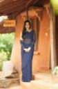 Handmadelove  Solid/Plain Daily Wear Georgette Saree  (Blue)...