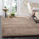Firoz and Brothers Handwoven Super Soft Indoor Modern Shag Microfibre Silky Fluffy Smooth 2x4 feet Beige A...