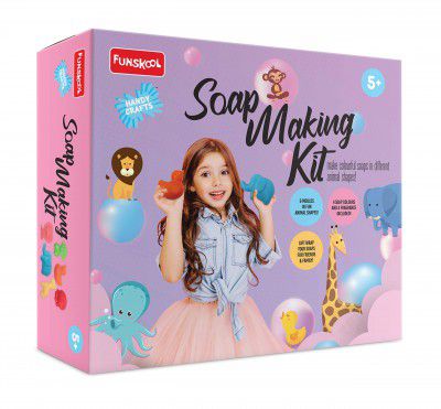 Handycrafts Funskool Soap Making Kit, 6 Different Shapes, DIY Kit, Art and Craft Set for Kids