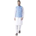 hangup Men's Synthetic Kurta Pyjama with Waist Coat...