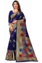 HanuShri Art Silk Floral Print Patola Saree with Blouse Piece...