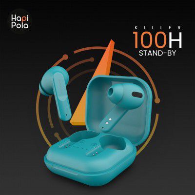 HAPIPOLA TWS Killer Bluetooth v5.0 | Touch Control Type C Interface (Teal)