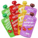 Happa Organic Food for little one, Fruit Puree (Apple+Mango, Mango+Banana, Apple+Banana, Sweet Potato+Mango+Pear) 8 Pouches, 100 Gram Each...
