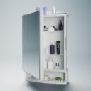Happer Plastic Premium Multipurpose Wall Mounted Storage Cabinet with Mirror, Prime Look (White)...