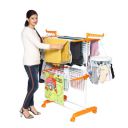 Happer Premium Clothes Stand for Drying with Wheels  (Orange | Compact Jumbo)...