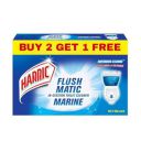 Happic Flushmatic In-Cistern Toilet Cleaner Blocks, Marine - 50 g (Pack of 10) | Toilet Flush Cleaner Balls...