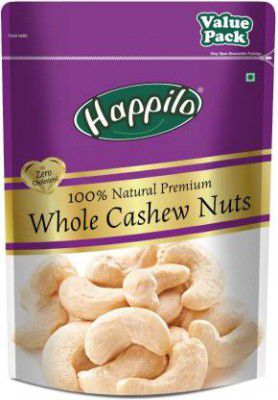 Happilo 100% Natural Premium Whole Kaju W320 / Cashews (500 g)