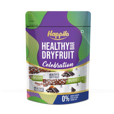Happilo Celebration Choco Almonds Healthy Dry Fruit Energy Bar (35gx6) is, Healthy Snack, High in Protein Nuts, No Added Sugar, Vegan, Tasty as a Desert, No Preservatives For Energy, Fitness & Immunit
