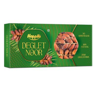 Happilo Deglet Nour Dates 500g, Rich in Natural Nutrients and Fibers, Perfect for Snacking, Healthy and Delicious