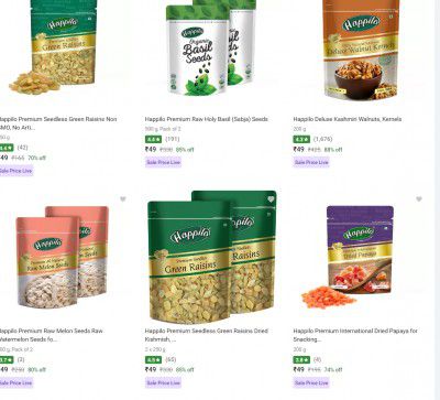 Happilo Dry Fruit & Nuts at ₹49