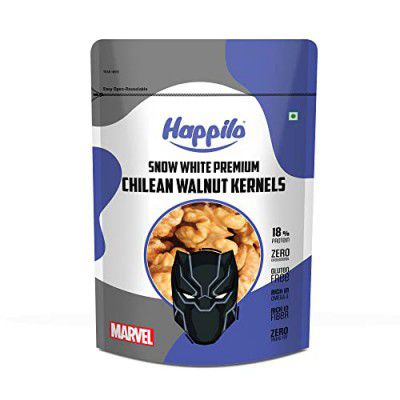 Happilo Marvel Black Panther Edition Chilean Walnut Kernels 200g, Premium Akrot Giri, High in Protein & Iron, Low Calorie Nut