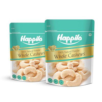 Happilo Natural Popular Whole Cashews - 400g (Pack of 2)