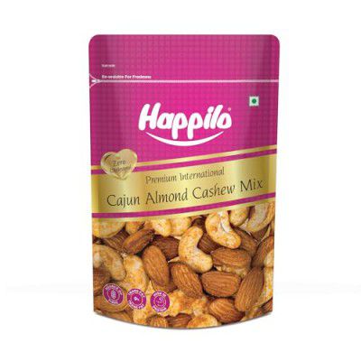 Happilo Premium International Cajun Almond & Cashew Mix 160g, Rich in Fibers, Protein and Antioxidants, Healthy Snacks
