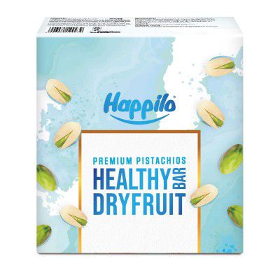Happilo Premium Pistachios Healthy Dry Fruit Energy Bar Pack of 6 (35g each), Healthy Snack, High in Protein Nuts, No Added Sugar, Vegan, Tasty as a Desert, No Preservatives, better than a protein / E