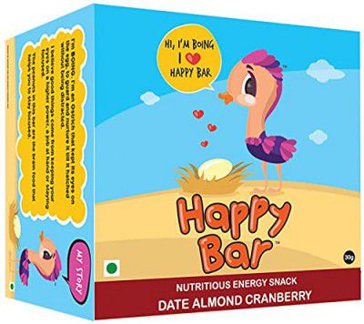 Happy Bar - Date, Almond & Cranberry, 30g X 6 Bars