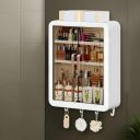 Happy Murti HM Self-Adhesive Bathroom Storage Cabinet with Doors & Shelves | Waterproof Plastic Organizer for Bathroom Essentials & Home | Durable Space-Saving Storage Box...