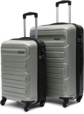 YAYAVAR Hard Body Set of 2 Luggage 4 Wheels - TOKYO DUAL - Silver, Black