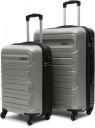 YAYAVAR Hard Body Set of 2 Luggage 4 Wheels - TOKYO DUAL - Silver, Black