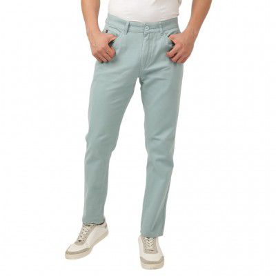 Hardsoda Men Slim Fit Solid Mid Rise Chinos Trousers