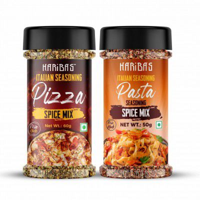 HARIBAS Combo Pasta and Pizza Seasoning Masala 50gm Each