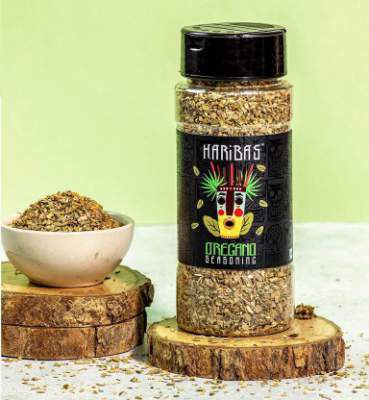 HARIBAS Oregano Seasoning Mix ( Oregano Mix Seasoning in Sprinkler Bottle ) Pizza Seasoning for Kitchen Pizza, Pasta and Italian Foods (100 g)