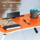HARIOM ALL IN ONE STUDY TABLE Wood Portable Laptop Table  (Finish Color - ORANGE, Pre Assembled)...