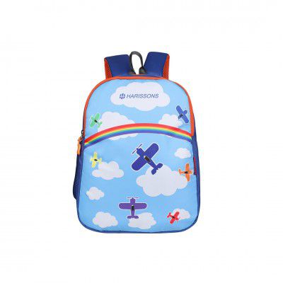 HARISSONS Waterproof School Bag for Kids | Backpack for Boys & Girls with 2 Main Compartments, Front Pocket, Bottle Holder, & Padded Shoulder Straps